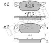 Bremsbelagsatz, Scheibenbremse METELLI 22-1109-0