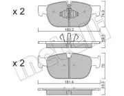 Bremsbelagsatz, Scheibenbremse Vorderachse METELLI 22-1120-0