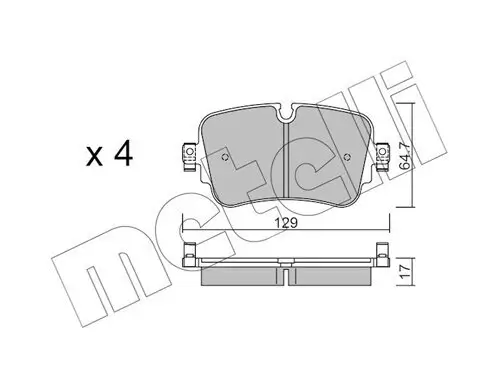 Bremsbelagsatz, Scheibenbremse Hinterachse METELLI 22-1130-0