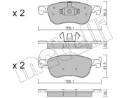 Bremsbelagsatz, Scheibenbremse METELLI 22-1142-0