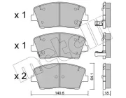 Bremsbelagsatz, Scheibenbremse METELLI 22-1168-0