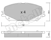 Bremsbelagsatz, Scheibenbremse METELLI 22-1176-0