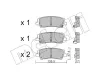 Bremsbelagsatz, Scheibenbremse Hinterachse METELLI 22-1184-0