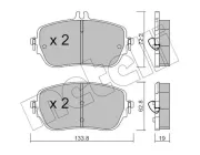 Bremsbelagsatz, Scheibenbremse METELLI 22-1193-0