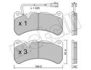 Bremsbelagsatz, Scheibenbremse METELLI 22-1201-0