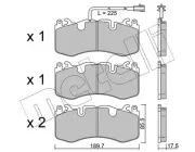 Bremsbelagsatz, Scheibenbremse METELLI 22-1202-0