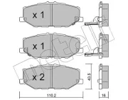 Bremsbelagsatz, Scheibenbremse Vorderachse METELLI 22-1215-0
