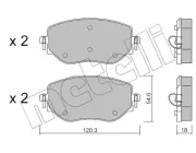 Bremsbelagsatz, Scheibenbremse METELLI 22-1225-0