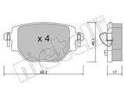 Bremsbelagsatz, Scheibenbremse METELLI 22-1246-0