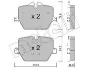 Bremsbelagsatz, Scheibenbremse Hinterachse METELLI 22-1266-0