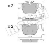 Bremsbelagsatz, Scheibenbremse Hinterachse METELLI 22-1267-0
