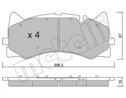 Bremsbelagsatz, Scheibenbremse METELLI 22-1271-0