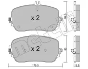 Bremsbelagsatz, Scheibenbremse METELLI 22-1272-0