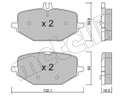 Bremsbelagsatz, Scheibenbremse METELLI 22-1274-0