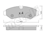 Bremsbelagsatz, Scheibenbremse METELLI 22-1275-0