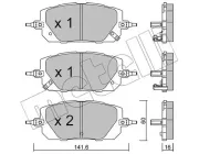 Bremsbelagsatz, Scheibenbremse METELLI 22-1295-0