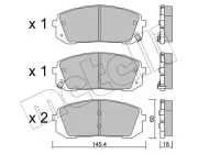 Bremsbelagsatz, Scheibenbremse METELLI 22-1298-0