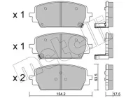 Bremsbelagsatz, Scheibenbremse METELLI 22-1303-0