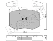 Bremsbelagsatz, Scheibenbremse Vorderachse METELLI 22-1310-0