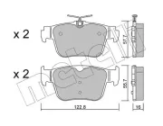 Bremsbelagsatz, Scheibenbremse METELLI 22-1317-0