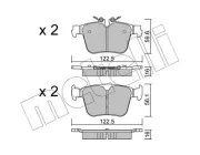 Bremsbelagsatz, Scheibenbremse Hinterachse METELLI 22-1329-0
