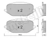 Bremsbelagsatz, Scheibenbremse METELLI 22-1351-0