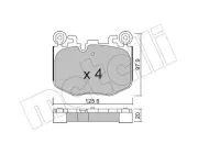 Gelenksatz, Antriebswelle Vorderachse radseitig METELLI 15-1140
