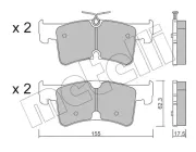 Bremsbelagsatz, Scheibenbremse Hinterachse METELLI 22-1389-0