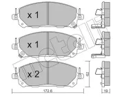 Bremsbelagsatz, Scheibenbremse Vorderachse METELLI 22-1398-0