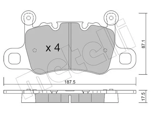 Bremsbelagsatz, Scheibenbremse Hinterachse METELLI 22-1417-0 Bild Bremsbelagsatz, Scheibenbremse Hinterachse METELLI 22-1417-0