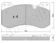 Bremsbelagsatz, Scheibenbremse Vorderachse METELLI 22-1420-0