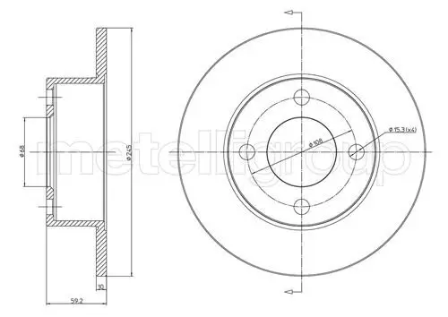 Bremsscheibe Hinterachse METELLI 23-0185