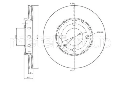 Bremsscheibe Vorderachse METELLI 23-0372