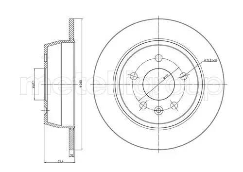 Bremsscheibe Hinterachse METELLI 23-0417 Bild Bremsscheibe Hinterachse METELLI 23-0417