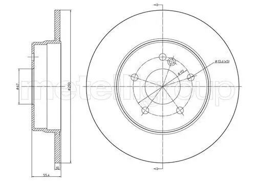 Bremsscheibe Hinterachse METELLI 23-0485C