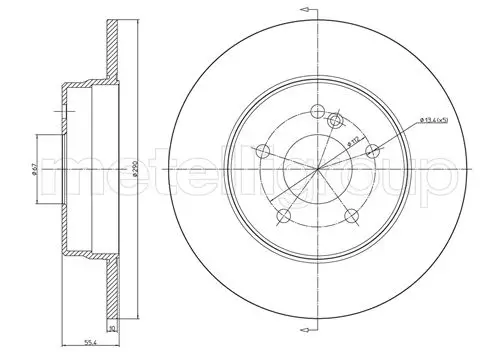 Bremsscheibe Hinterachse METELLI 23-0485C