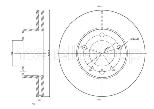 Bremsscheibe Vorderachse METELLI 23-0532C