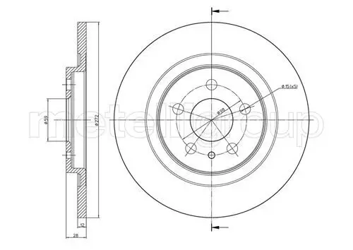 Bremsscheibe Hinterachse METELLI 23-0554C