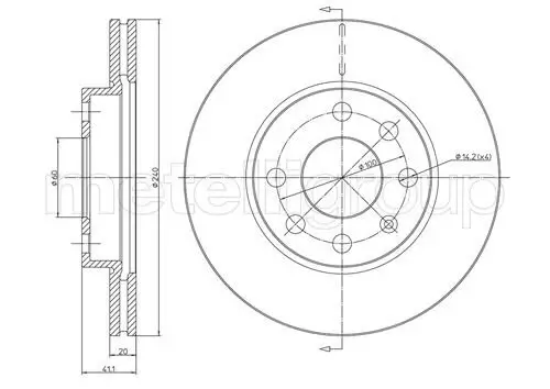 Bremsscheibe METELLI 23-0569C