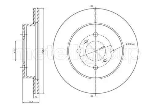 Bremsscheibe Vorderachse METELLI 23-0586