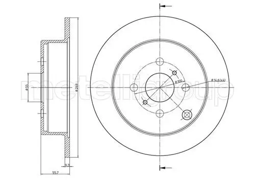 Bremsscheibe Hinterachse METELLI 23-0636