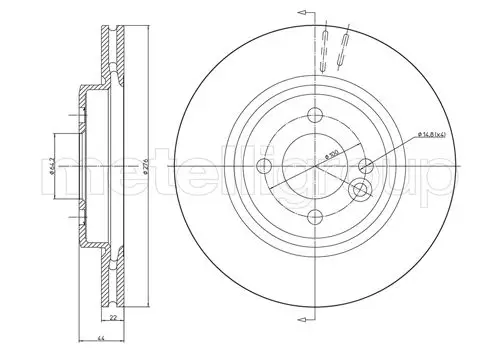 Bremsscheibe Vorderachse METELLI 23-0666C