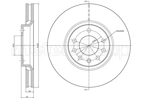 Bremsscheibe METELLI 23-0681C Bild Bremsscheibe METELLI 23-0681C