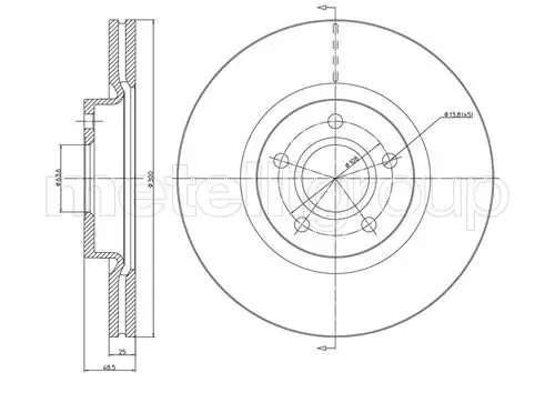 Bremsscheibe METELLI 23-0687C Bild Bremsscheibe METELLI 23-0687C