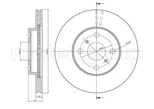 Bremsscheibe Vorderachse METELLI 23-0717C