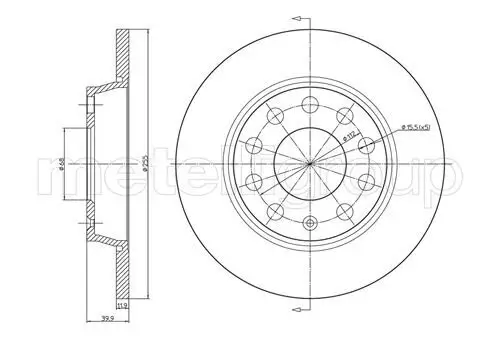 Bremsscheibe Hinterachse METELLI 23-0749C