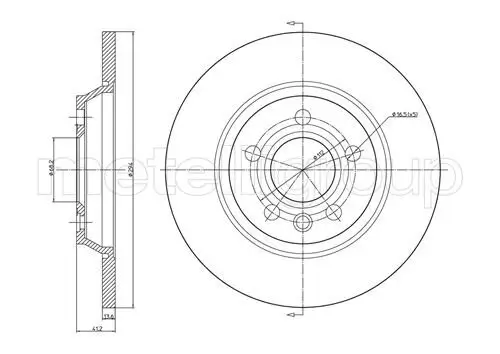 Bremsscheibe Hinterachse METELLI 23-0767C Bild Bremsscheibe Hinterachse METELLI 23-0767C