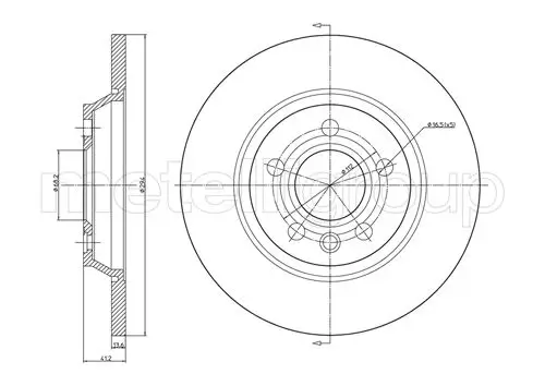 Bremsscheibe Hinterachse METELLI 23-0767C Bild Bremsscheibe Hinterachse METELLI 23-0767C