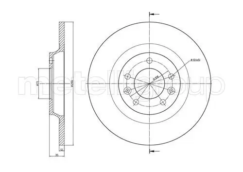 Bremsscheibe Hinterachse METELLI 23-0795C