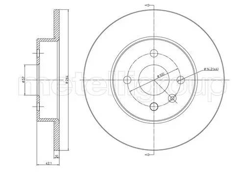 Bremsscheibe Hinterachse METELLI 23-0799C Bild Bremsscheibe Hinterachse METELLI 23-0799C